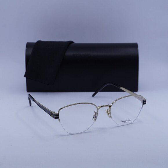 Saint Laurent SL M64 005 Cat Eye Eyeglasses 52mm – Gold/Black - Picture 1 of 10